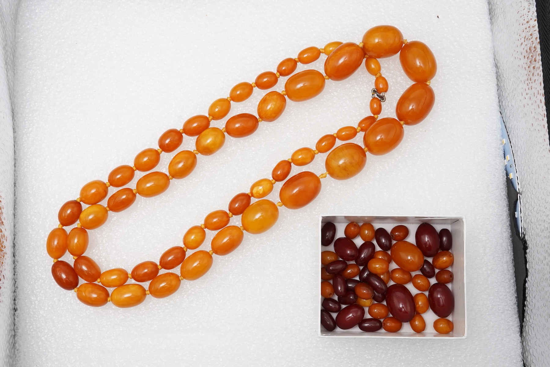 An amber necklace